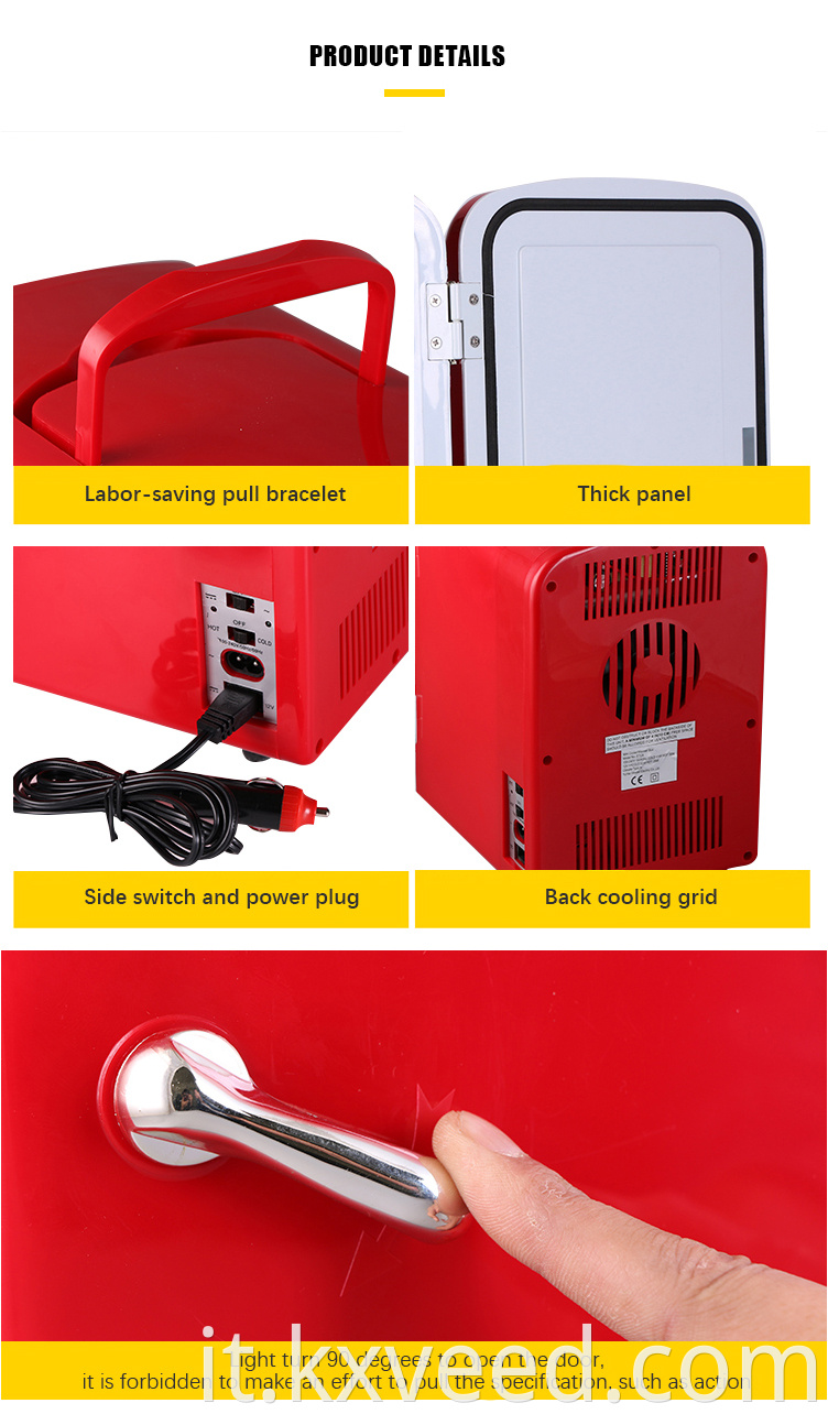 12V 110V-220V Mini frigorito per frigoriferatore termoelettrico e frigorifero più caldo frigorifere 4L frigorifero